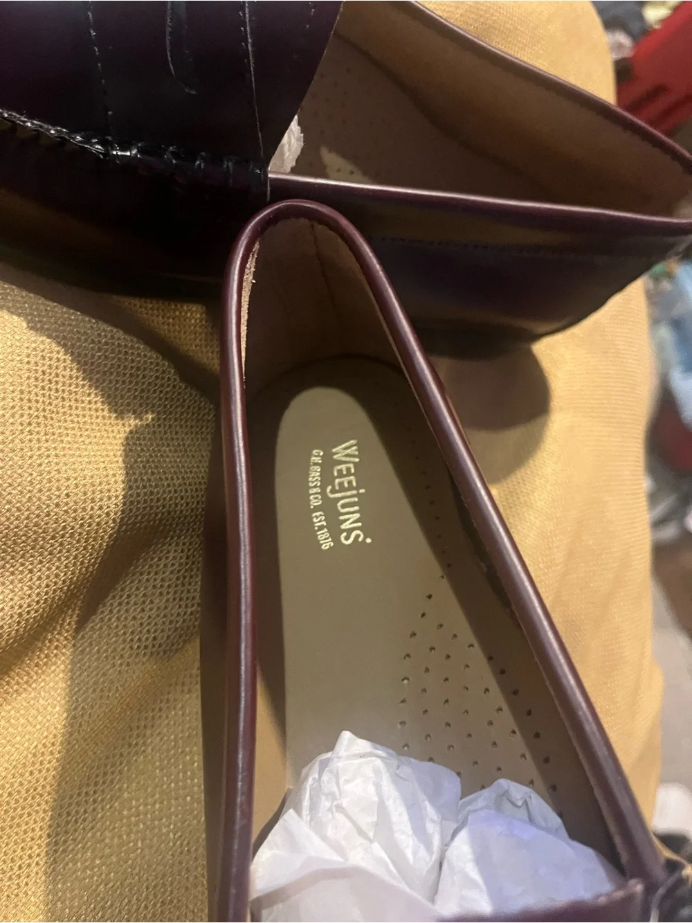 Women’s Burgundy Penny Loafers